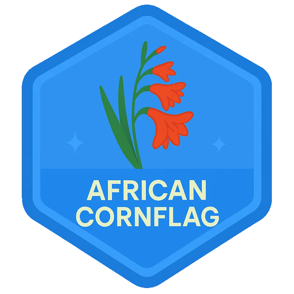 African Cornflag badge.