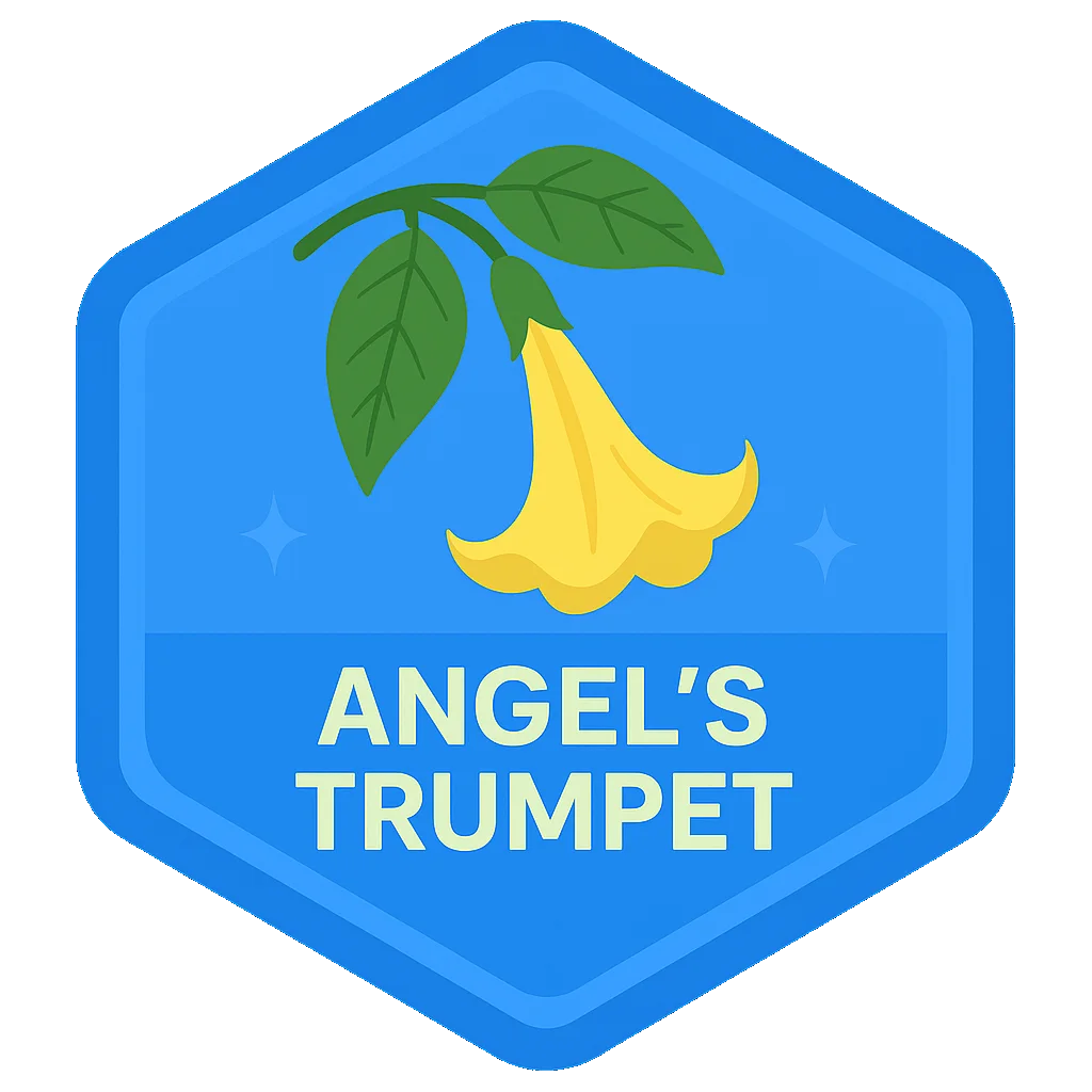 Angel's Trumpet Leafari badge.