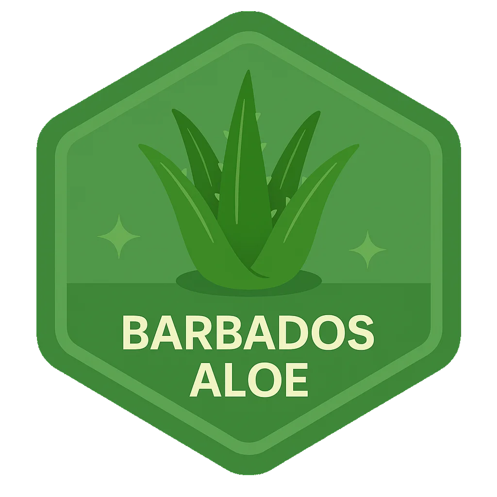 Barbados Aloe community badge artwork.