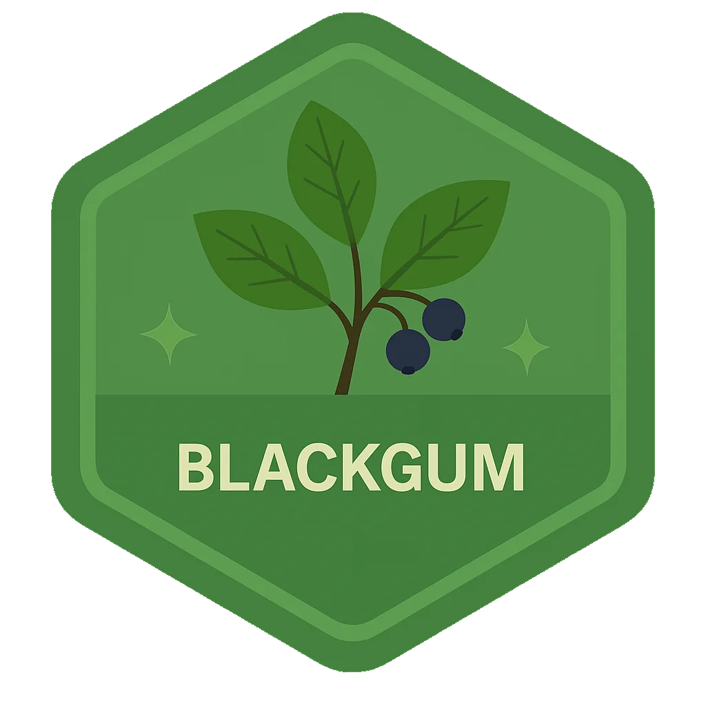 Blackgum badge art.
