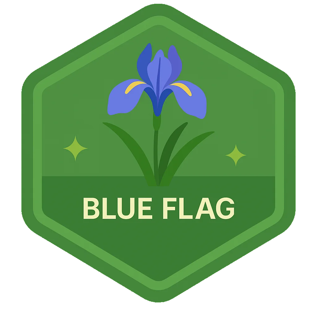 Blue Flag community badge artwork.