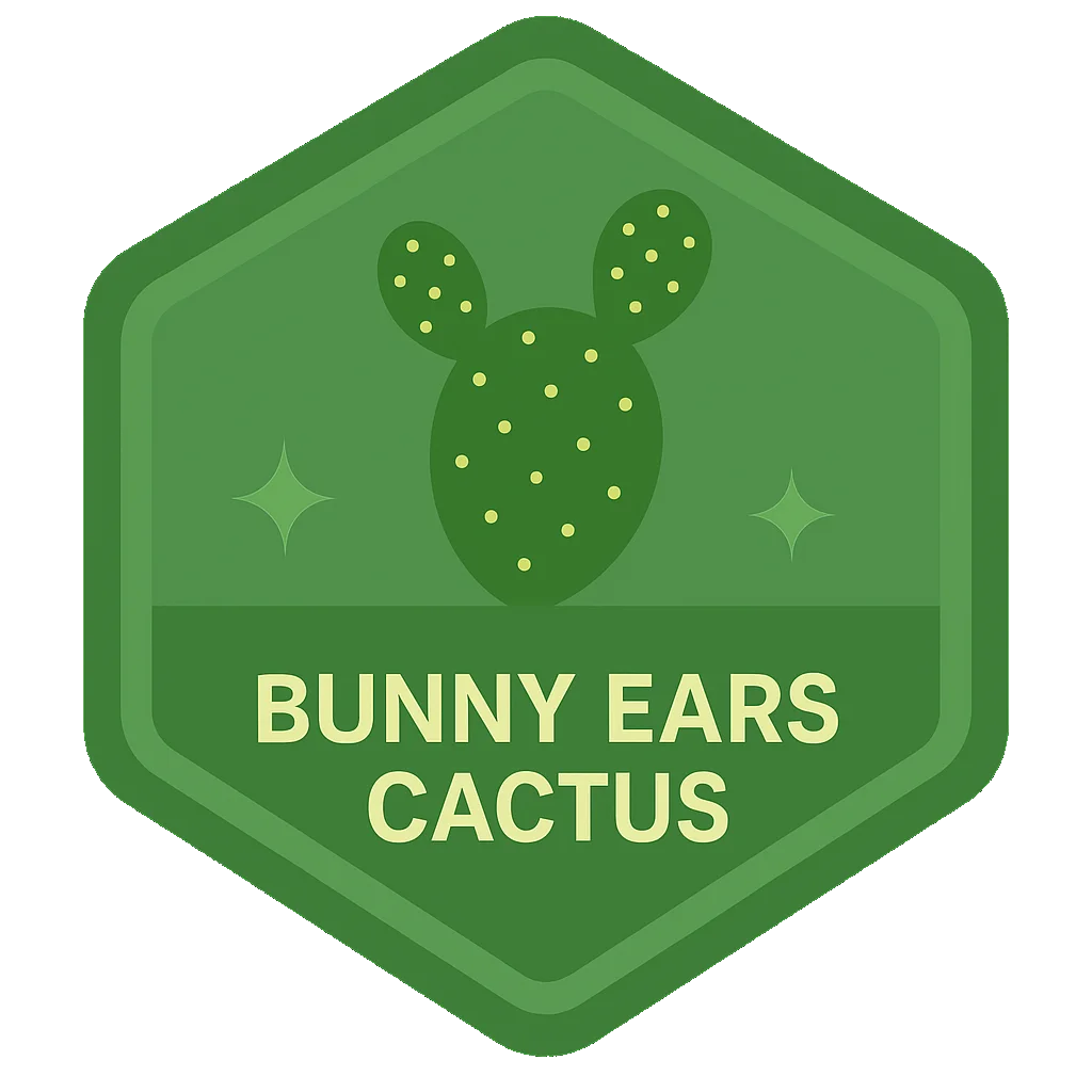 Bunny Ears Cactus Leafari badge.