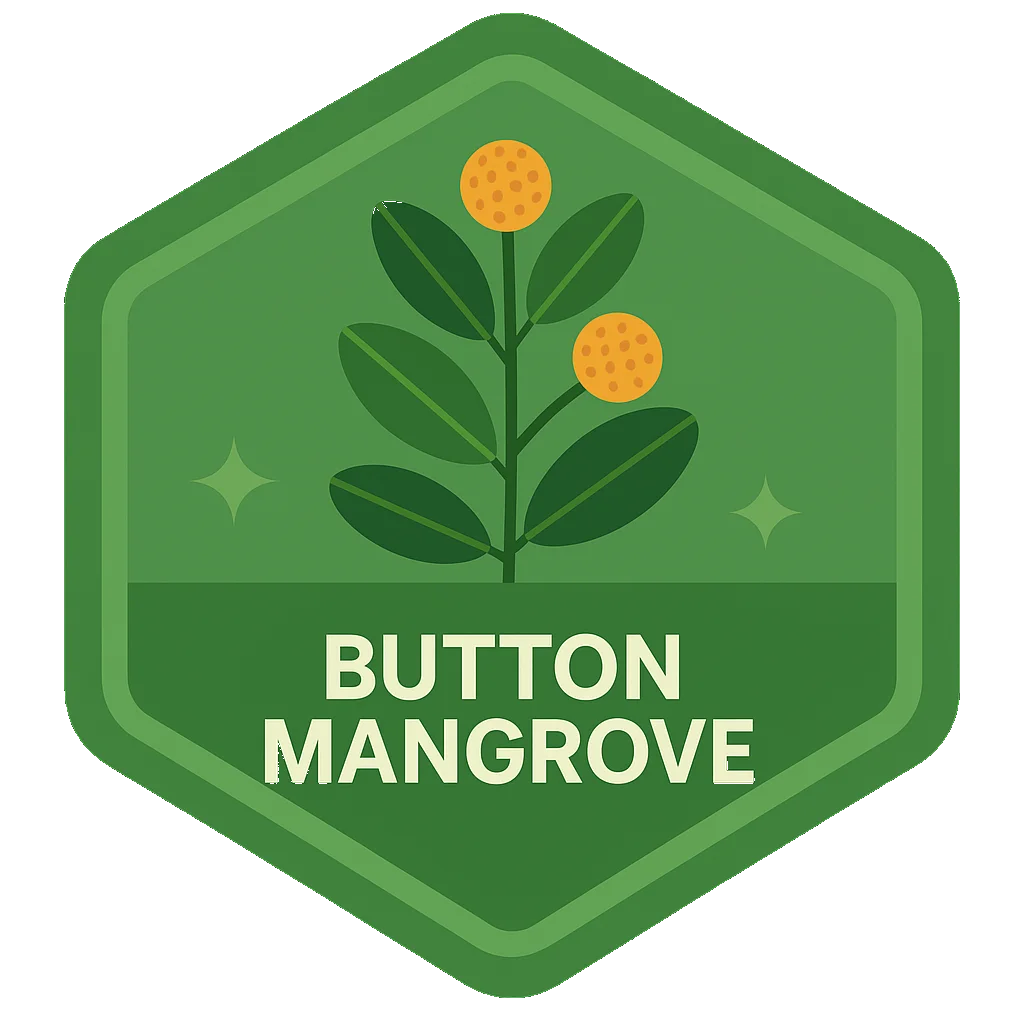 Button Mangrove community badge artwork.