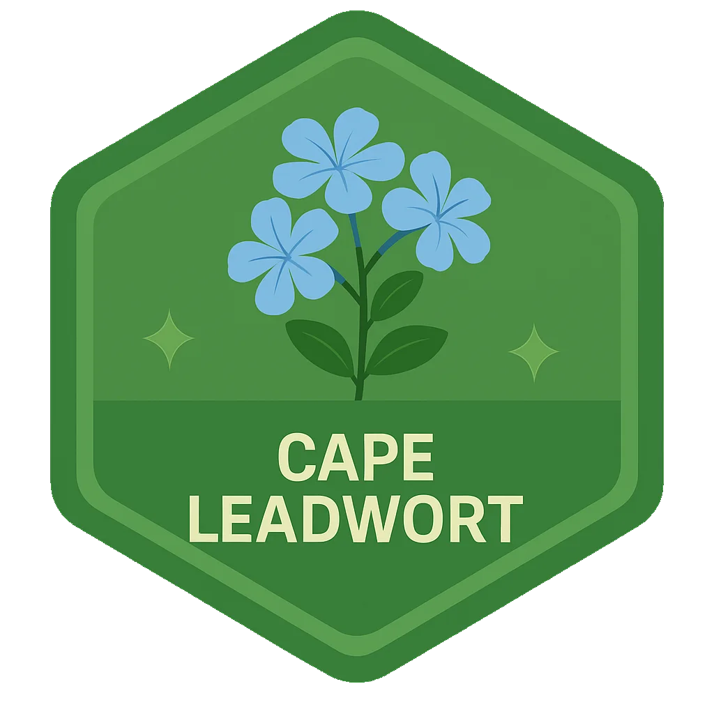 Cape Leadwort community badge artwork.