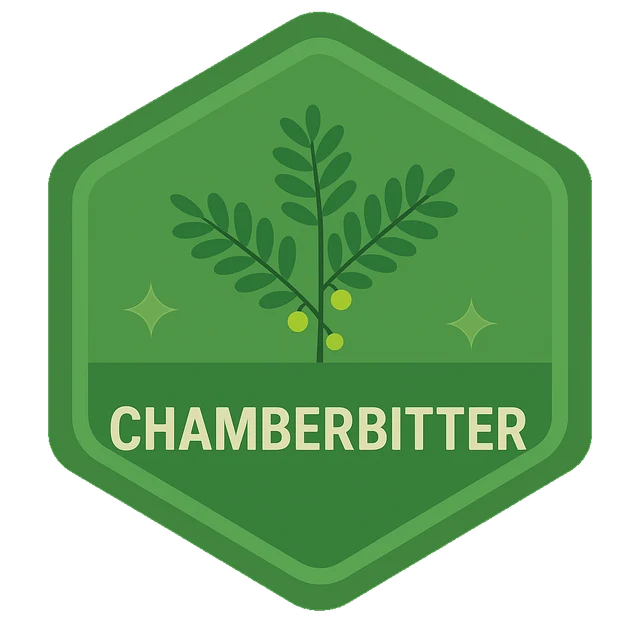 Chamberbitter Leafari discovery badge.