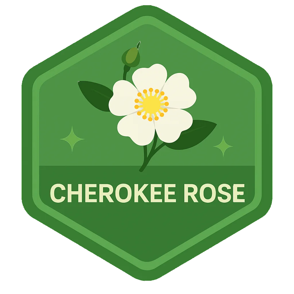 Leafari badge for Cherokee Rose.