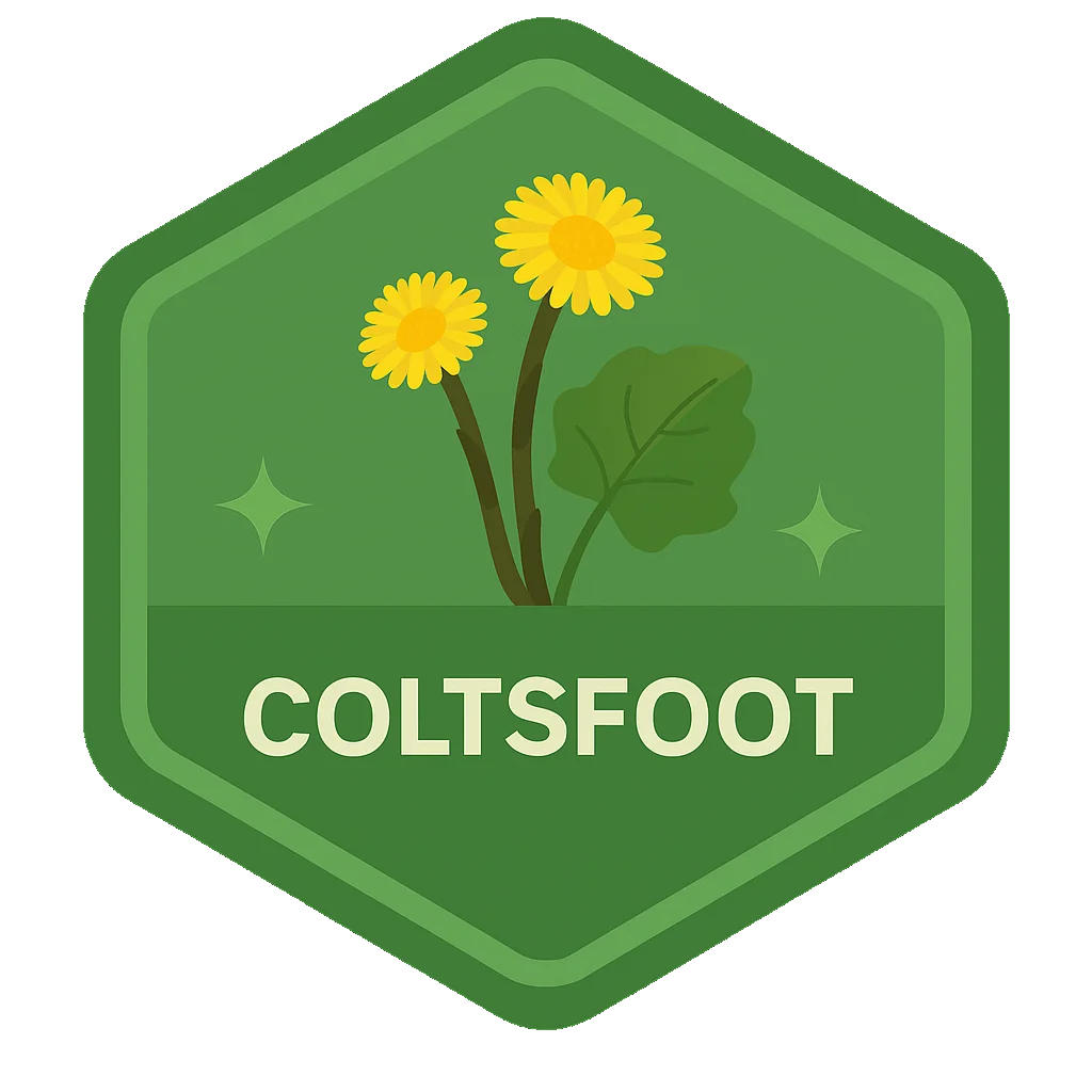 Coltsfoot community badge artwork.