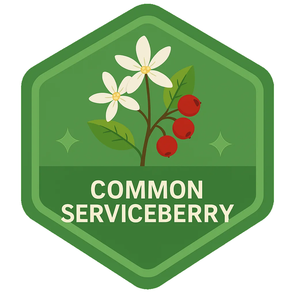 Common Serviceberry community badge artwork.