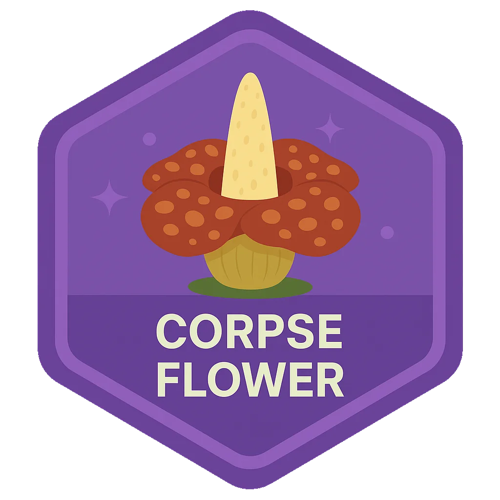 Corpse Flower badge art from the app.