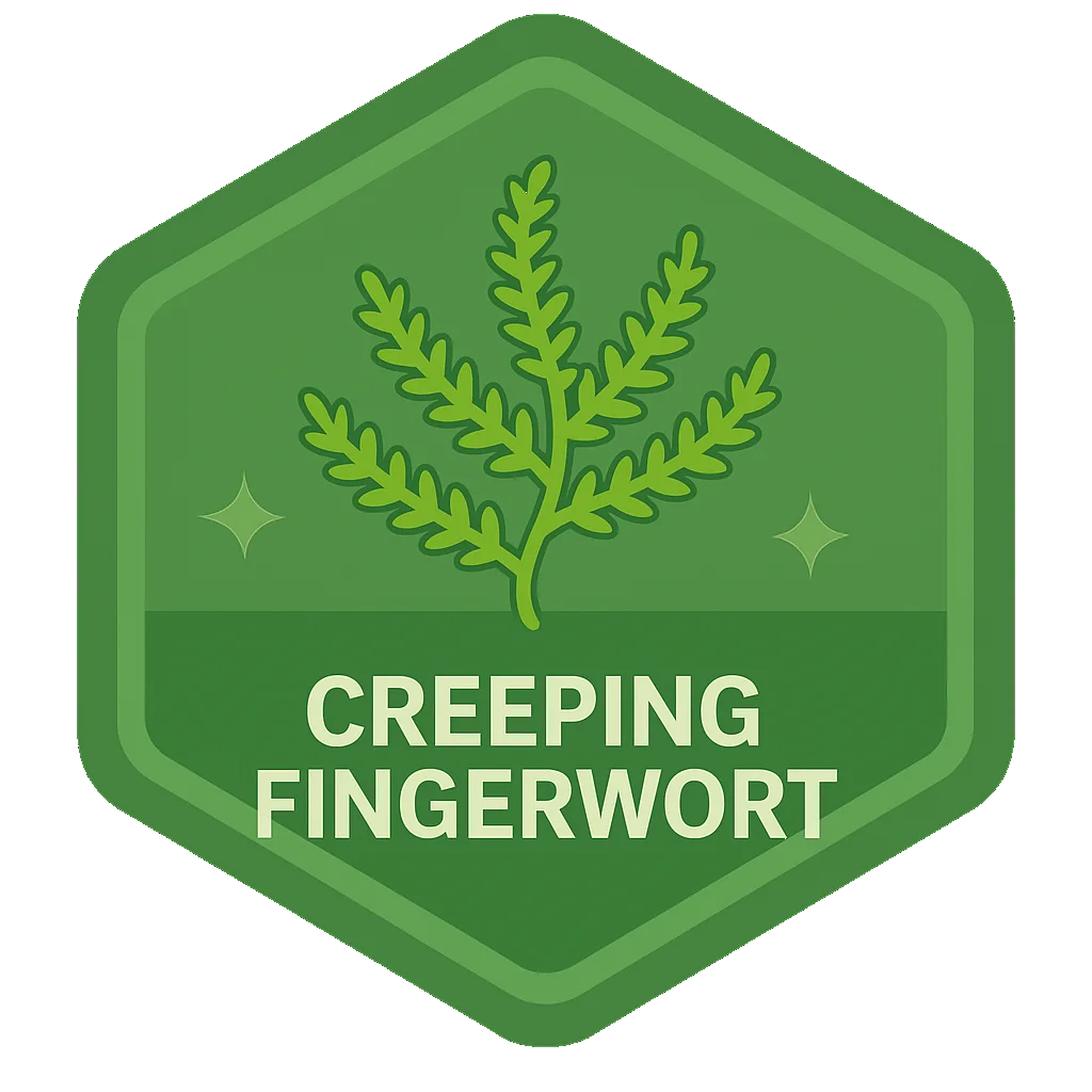Creeping Fingerwort community badge artwork.