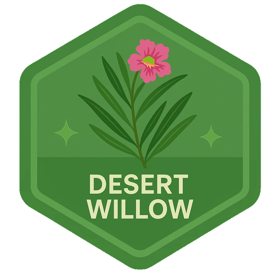 Leafari badge for Desert Willow.