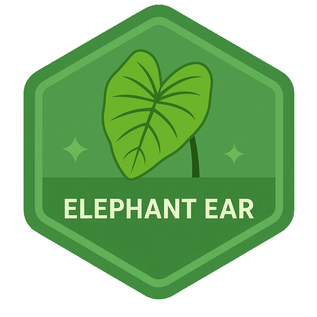 Elephant Ear community badge art from the app record.