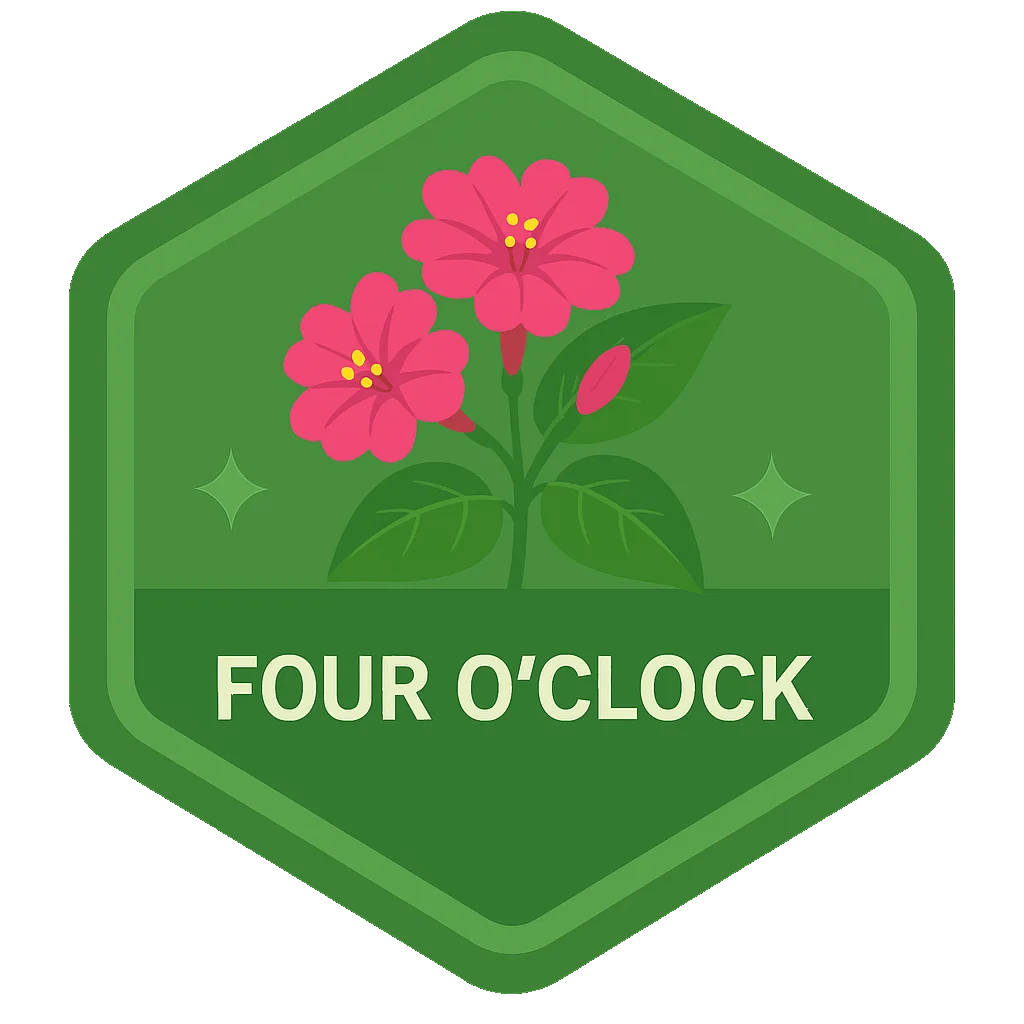 Four O'clock Leafari badge.
