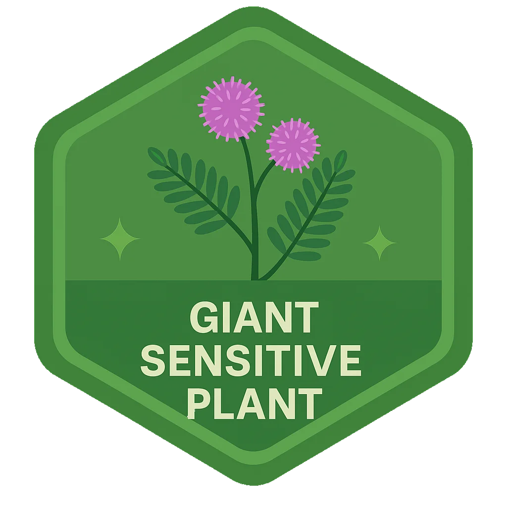 Giant Sensitive Plant community badge artwork.