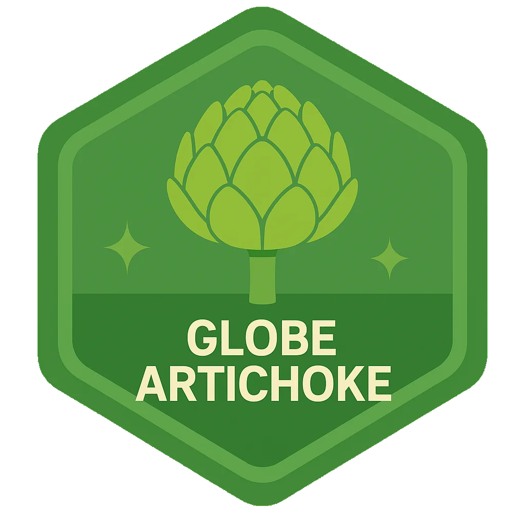 Globe Artichoke Leafari badge.