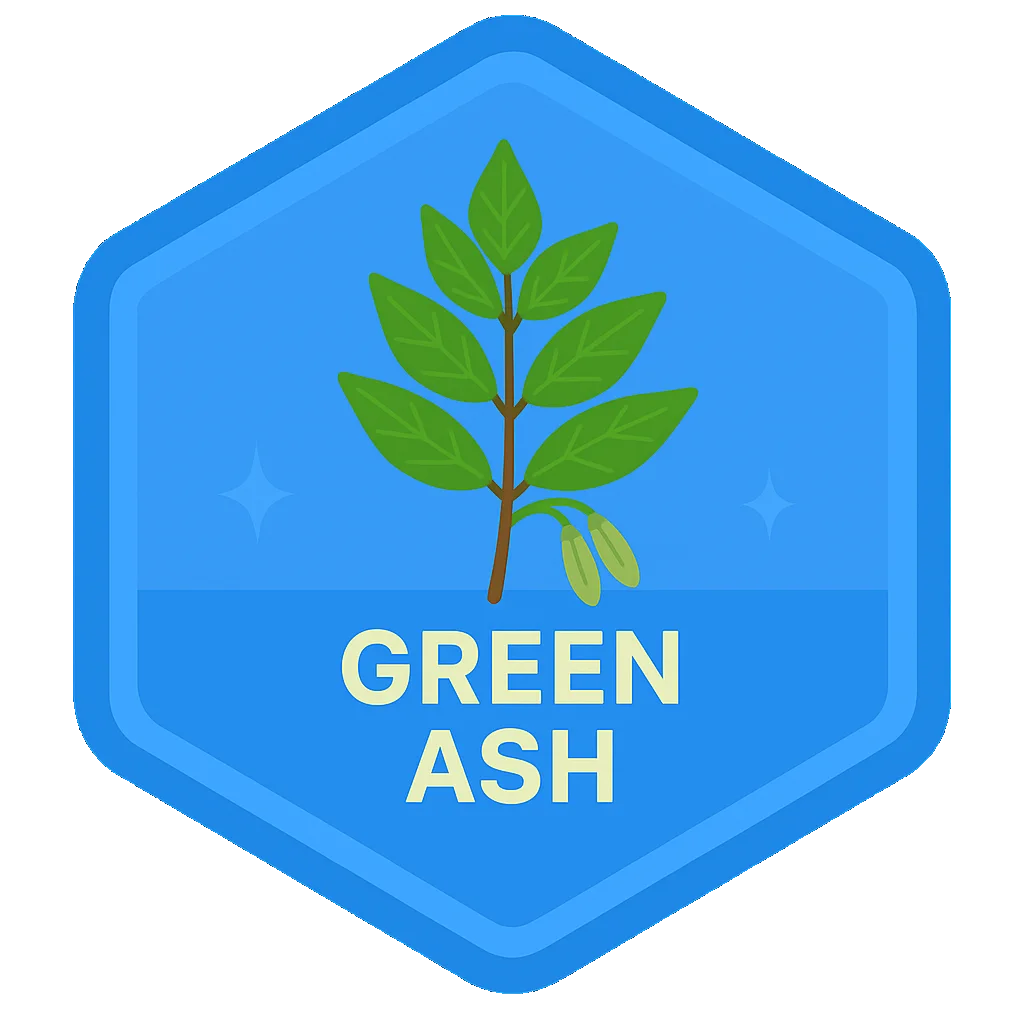 Green Ash badge art.