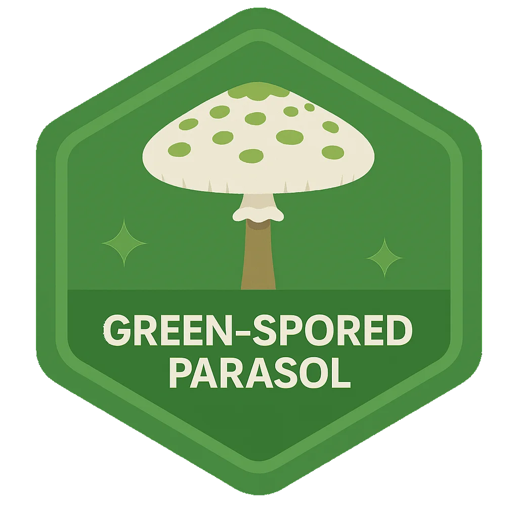 Leafari badge for Green-Spored Parasol