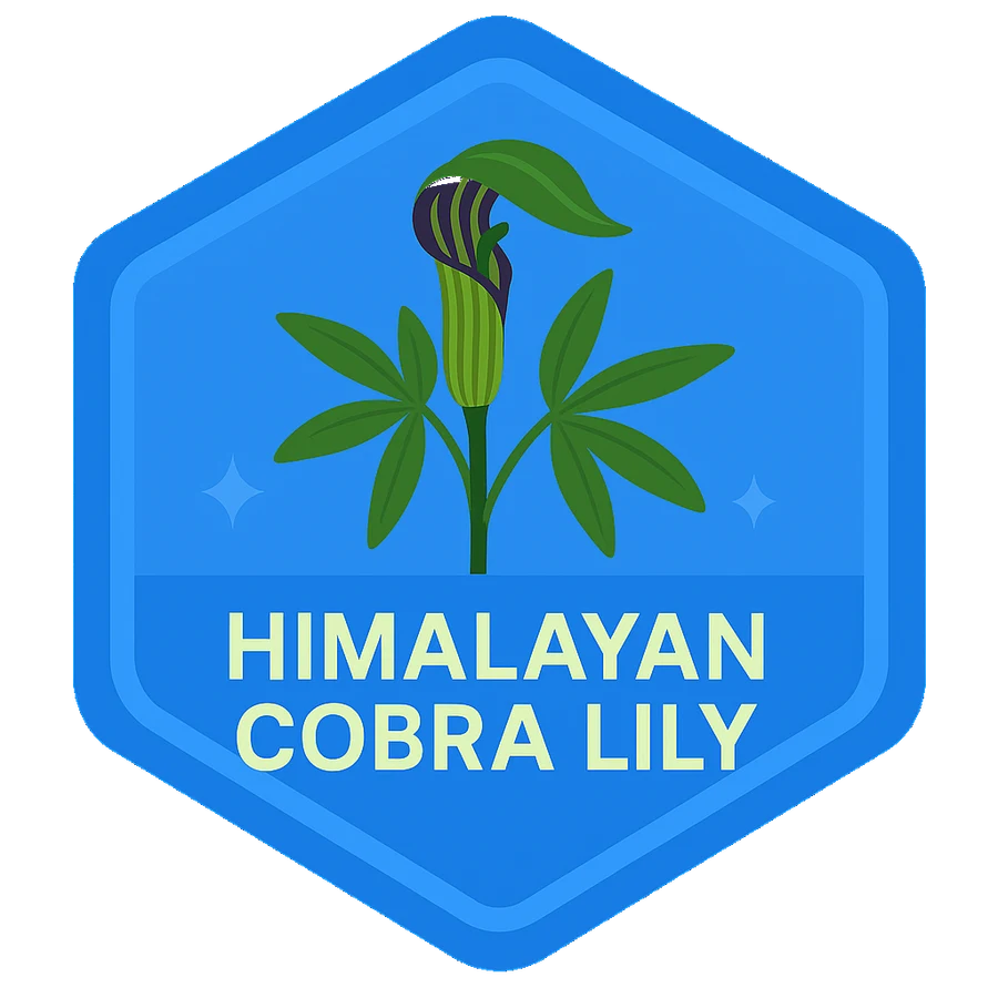 Leafari badge for Himalayan Cobra Lily.