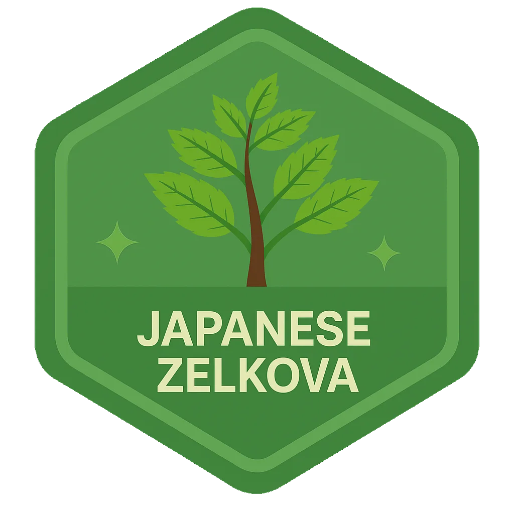 Japanese Zelkova badge art.