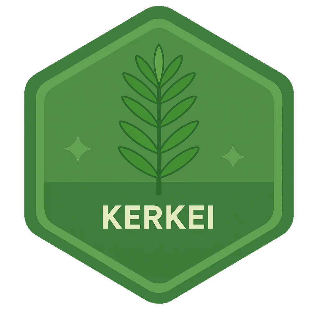 Kerkei community badge artwork.