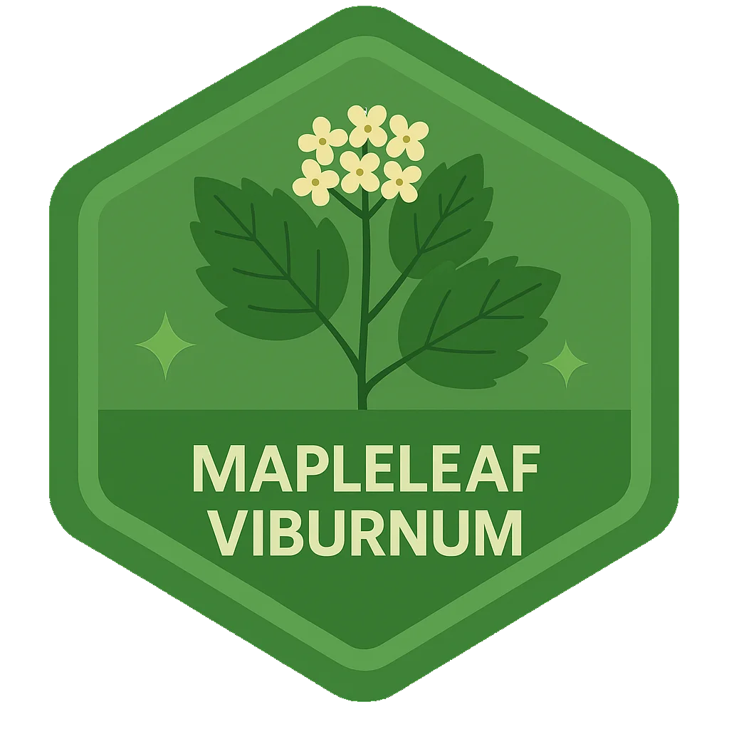 Mapleleaf Viburnum community badge artwork.