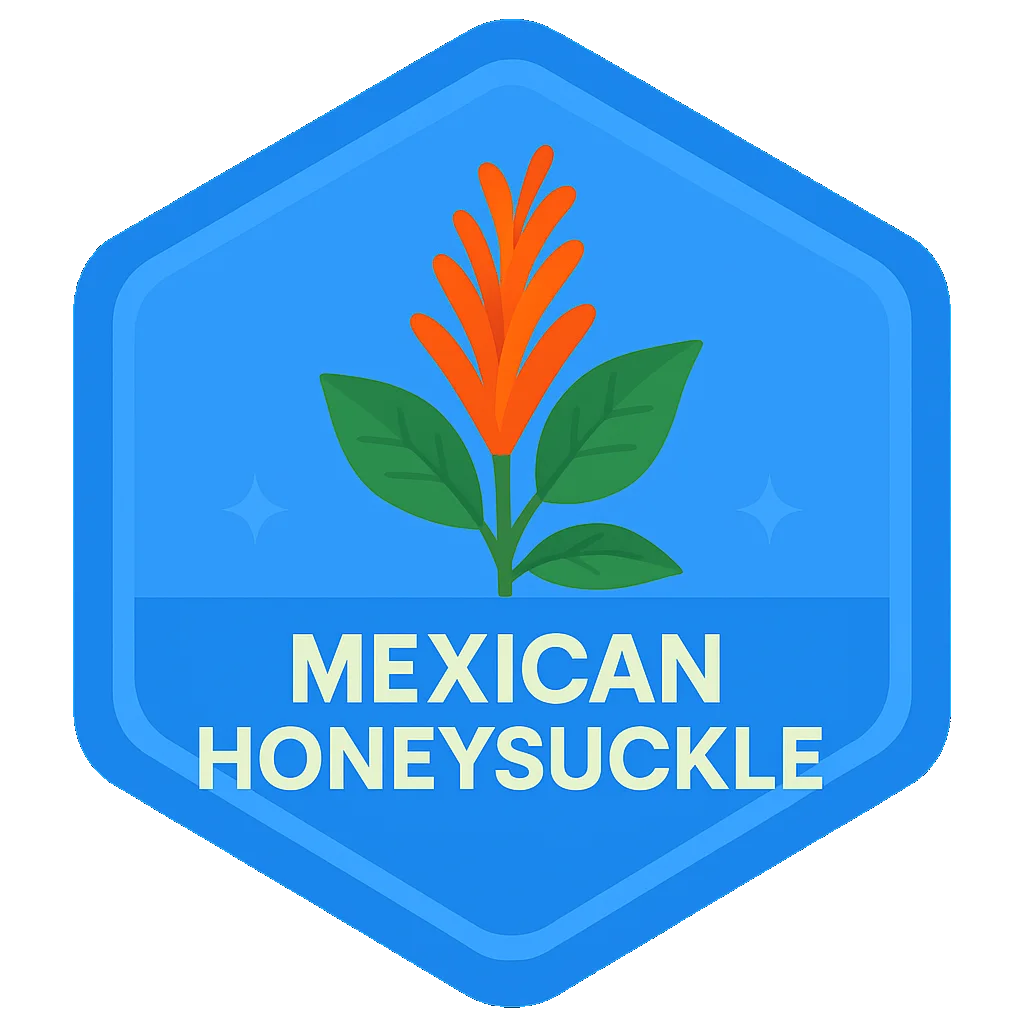 Mexican Honeysuckle community badge artwork.