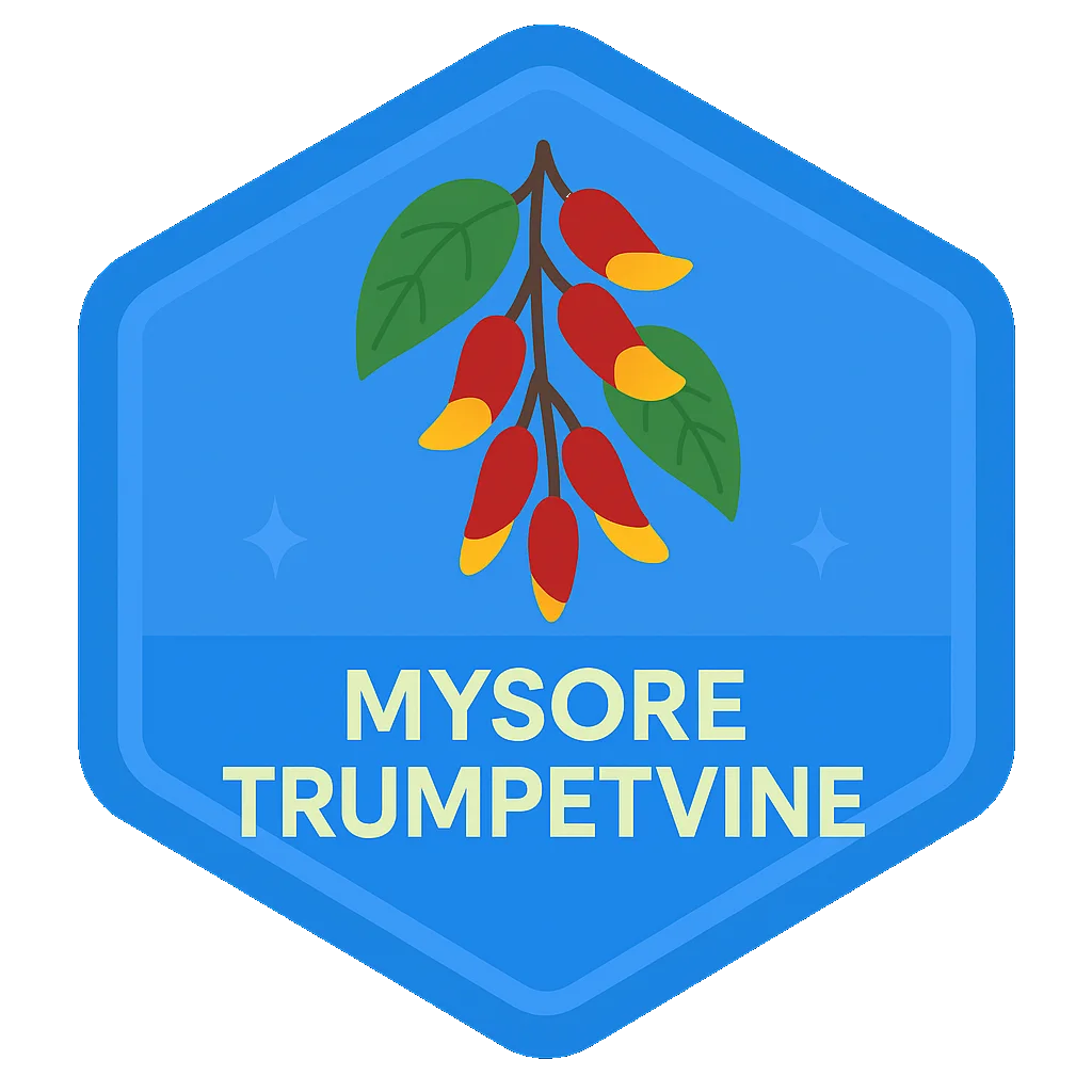 Mysore Trumpetvine badge artwork.