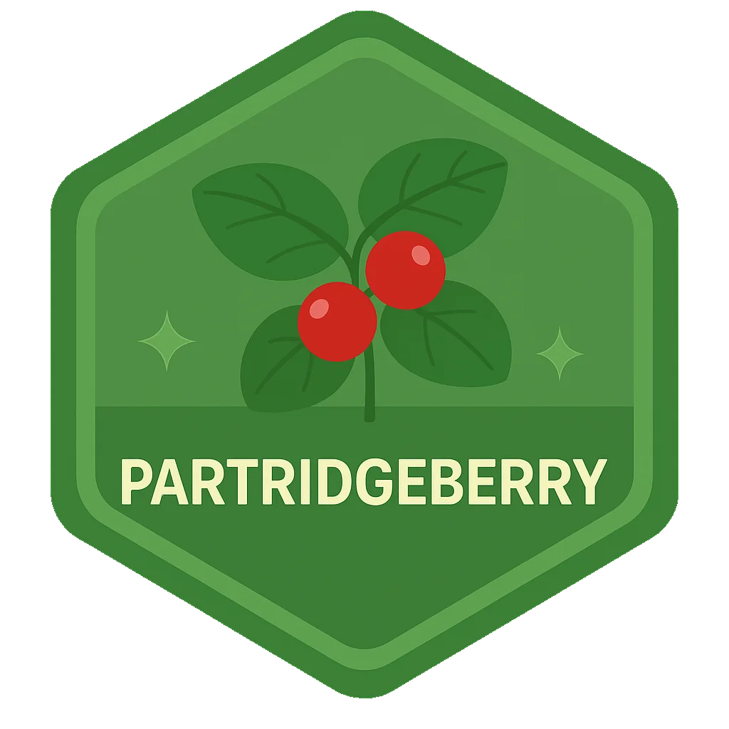 Partridgeberry community badge artwork.