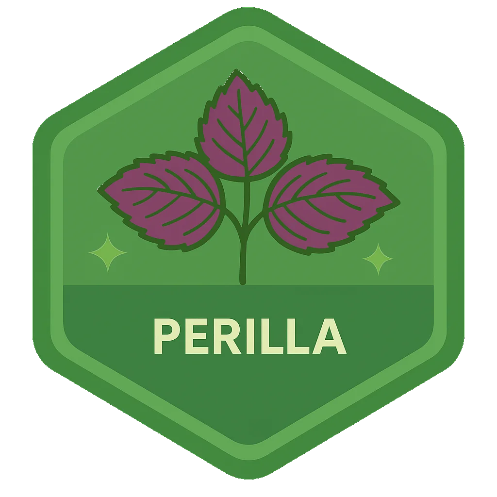 Perilla badge art from the app.