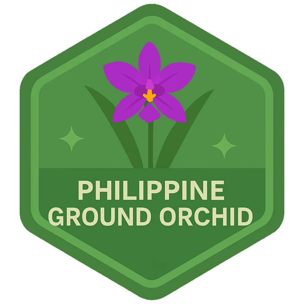 Philippine Ground Orchid community badge artwork.