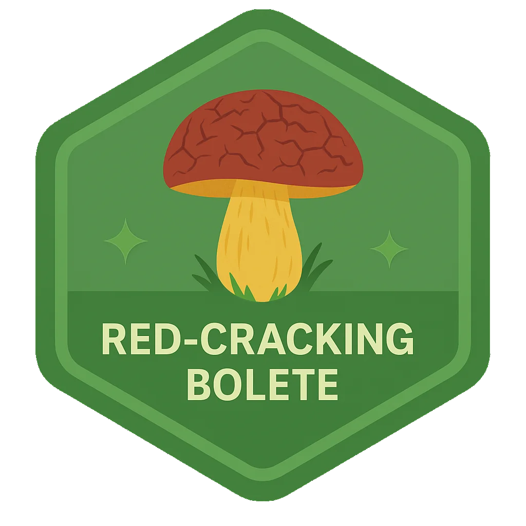 Leafari badge for Red-Cracking Bolete.