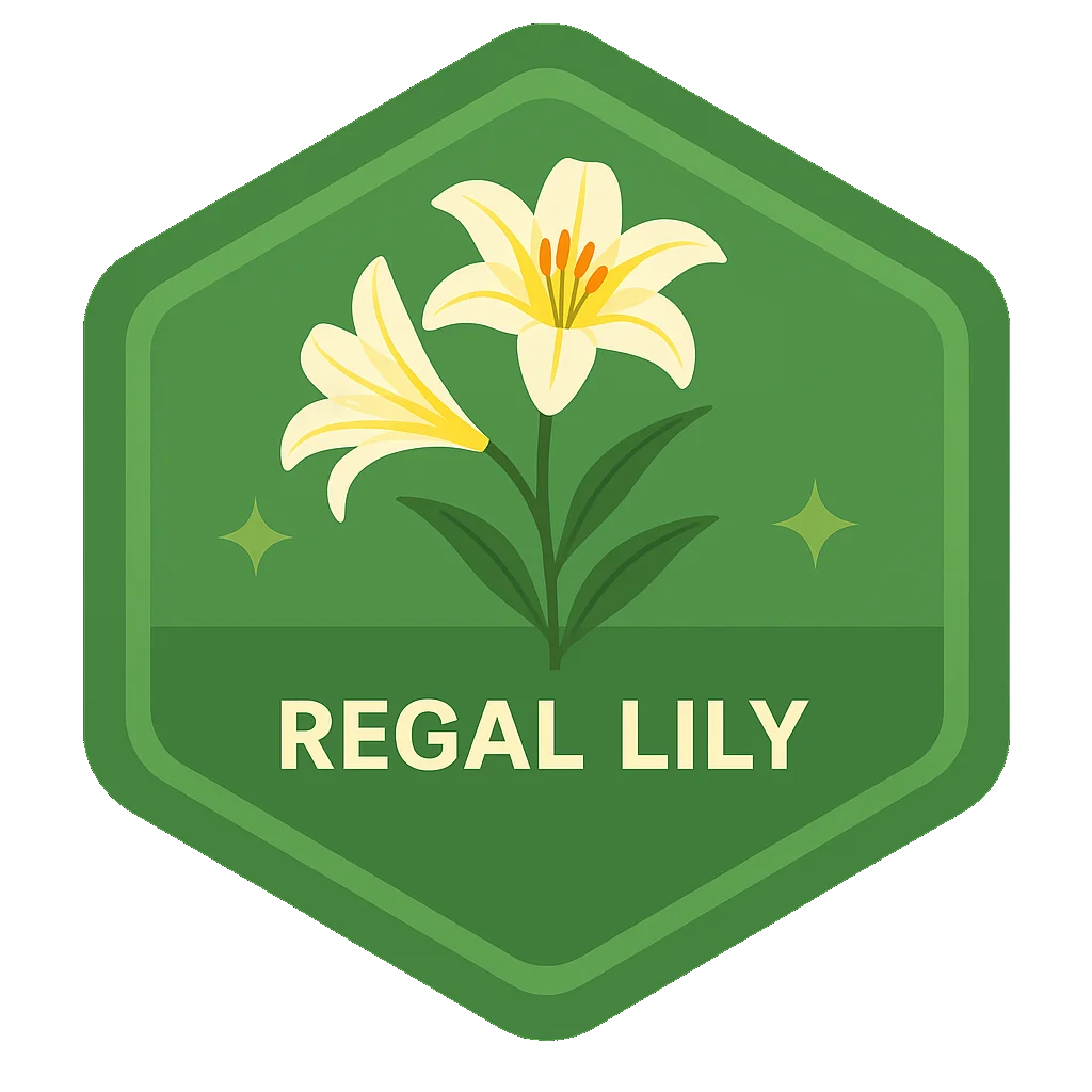 Regal Lily Leafari discovery badge.