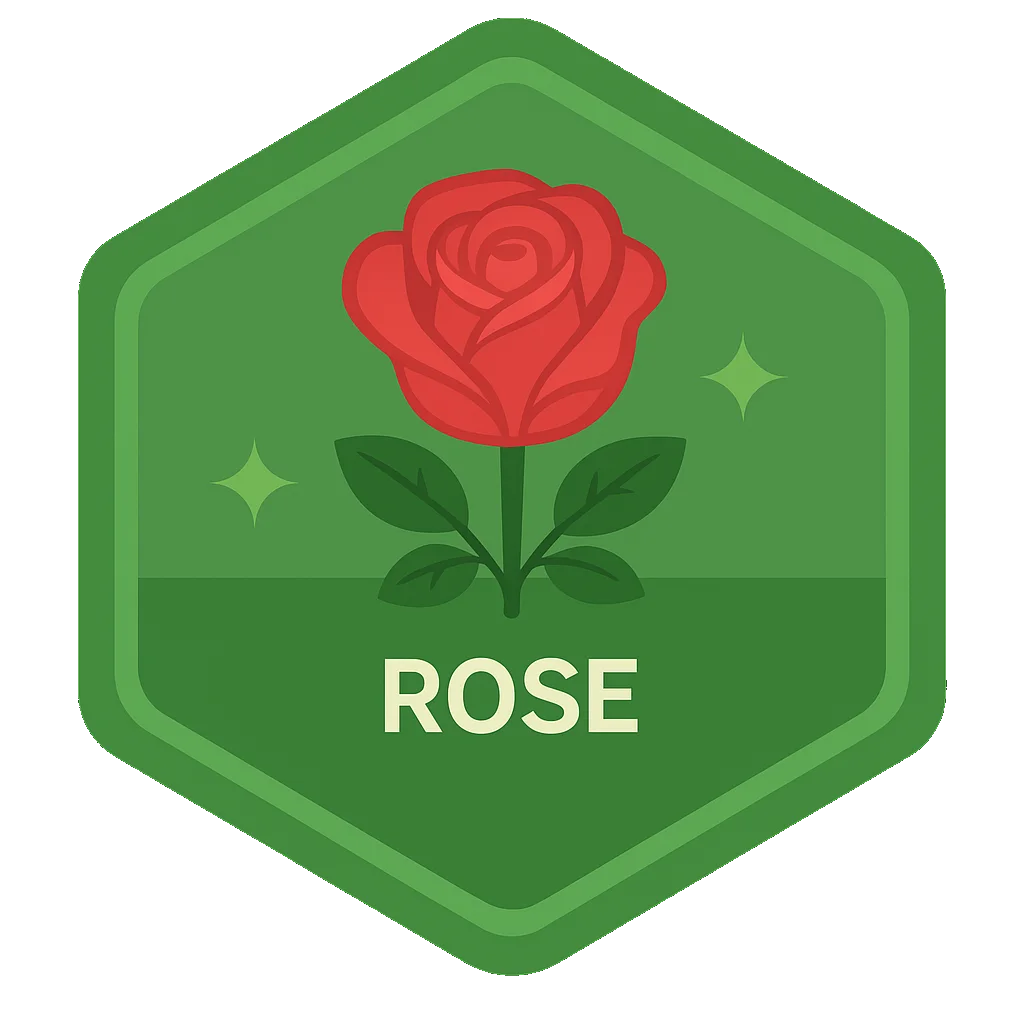 Rose community badge artwork.