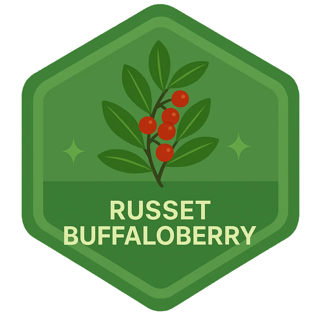 Russet Buffaloberry community badge artwork.