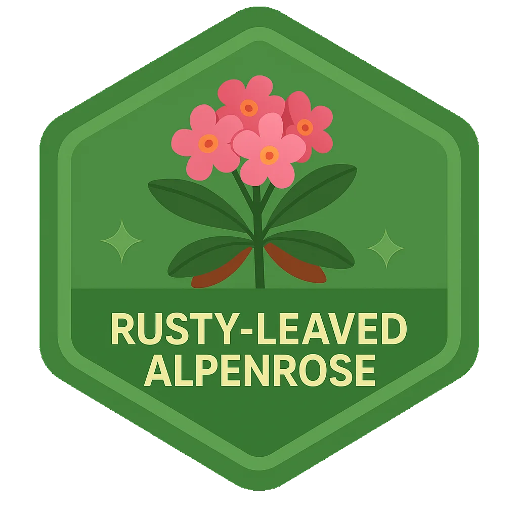 Rusty-Leaved Alpenrose badge.