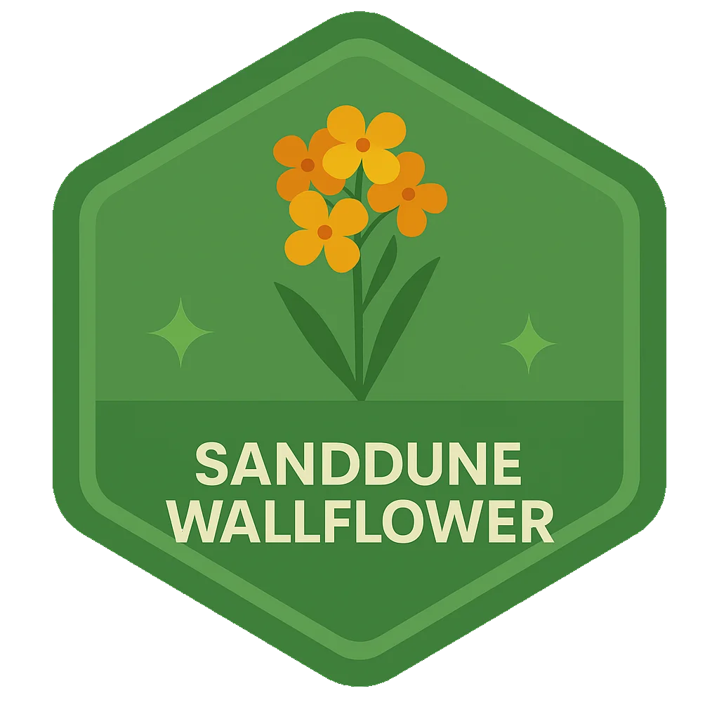 Sanddune Wallflower community badge artwork.