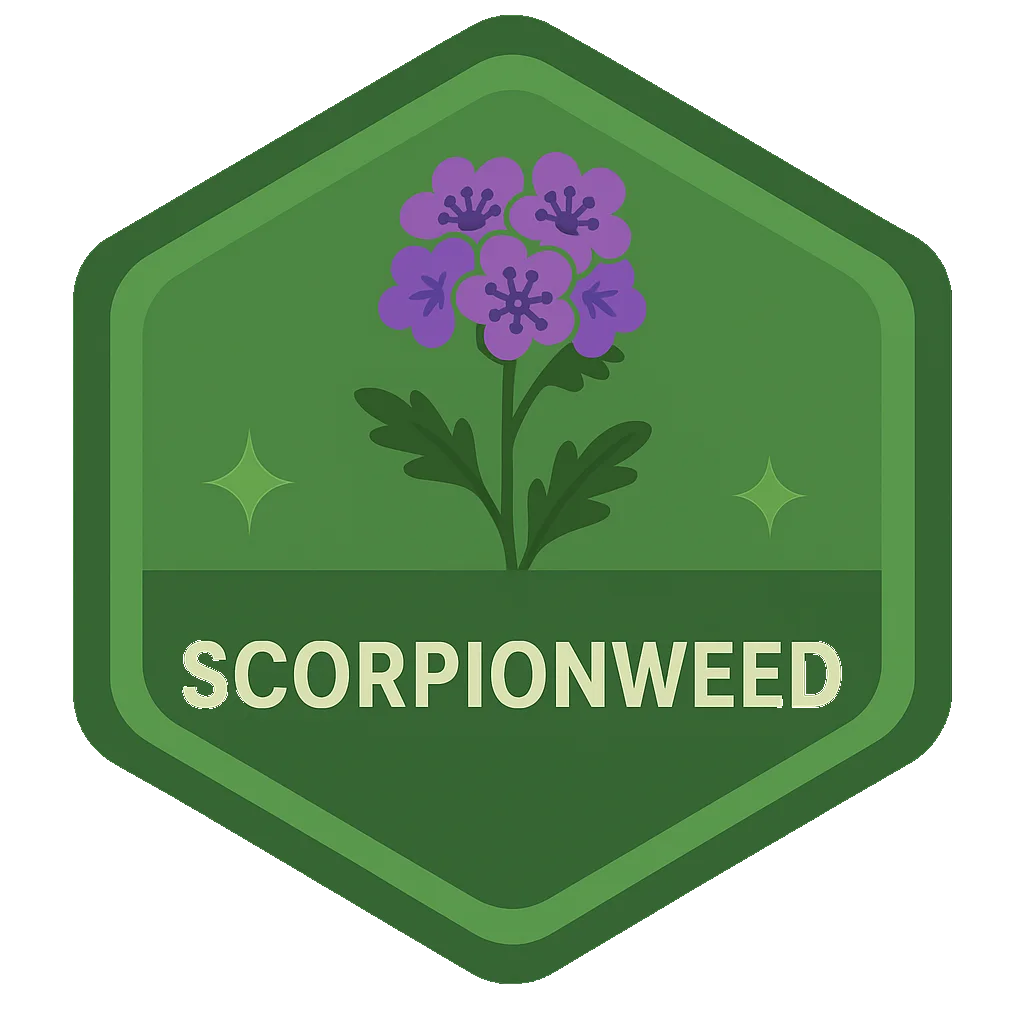 Scorpionweed community badge artwork.