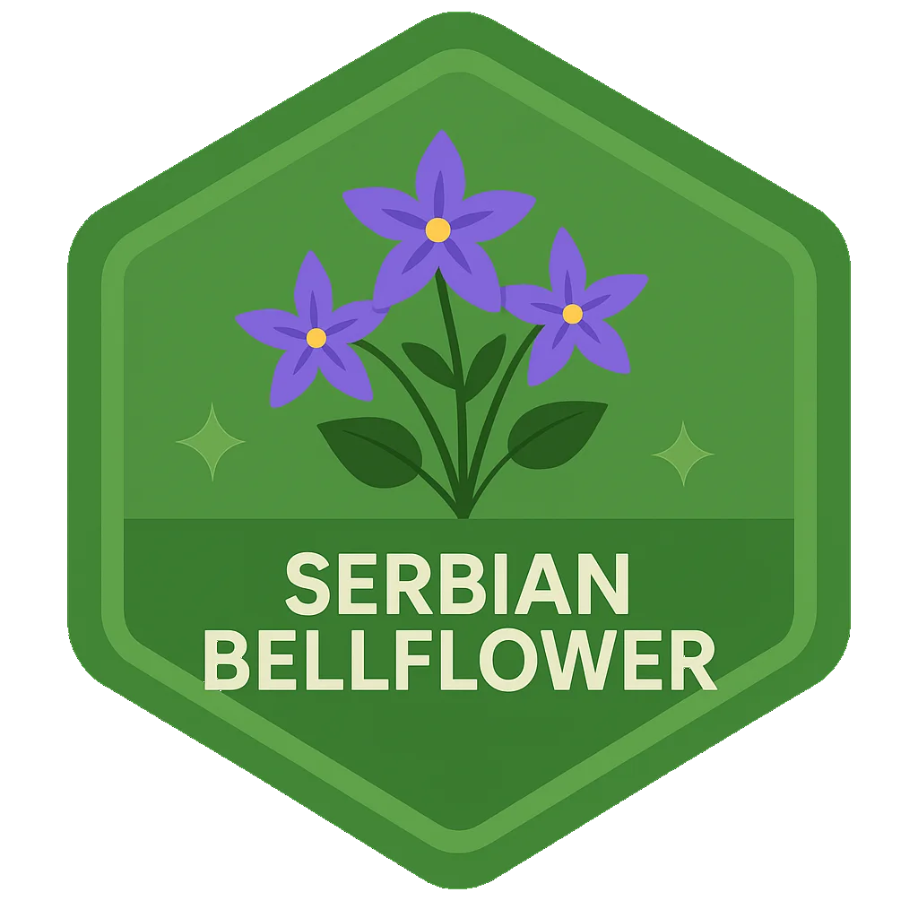 Serbian Bellflower community badge artwork.