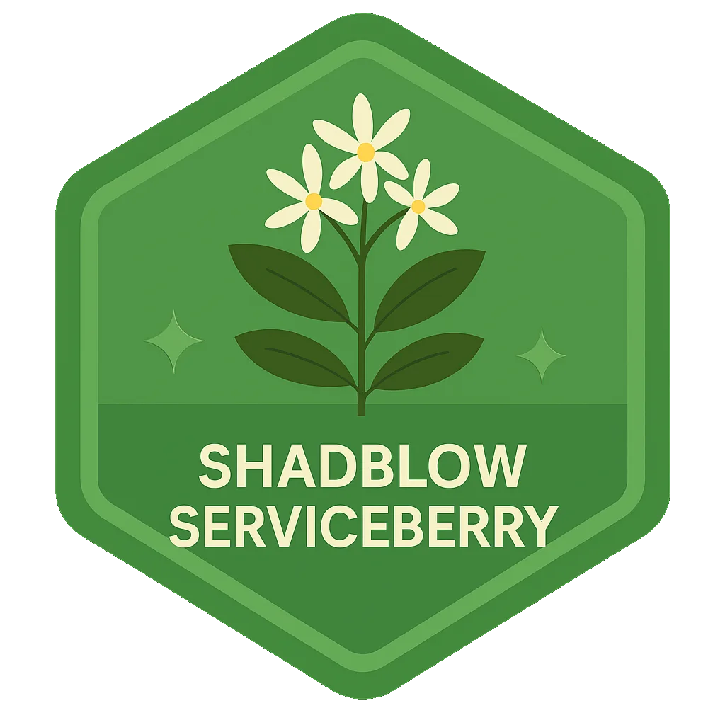 Shadblow Serviceberry badge.