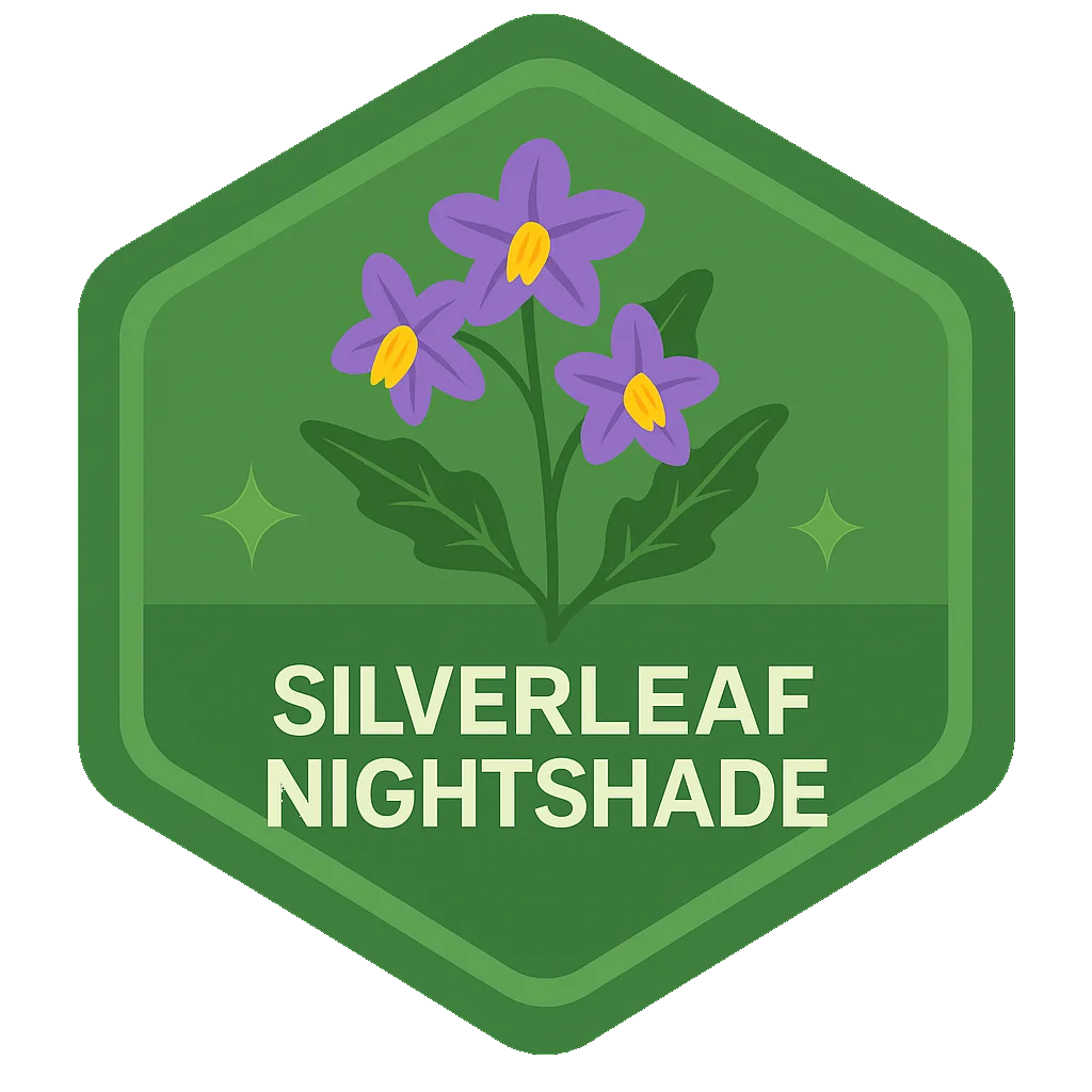 Silverleaf Nightshade Leafari discovery badge.