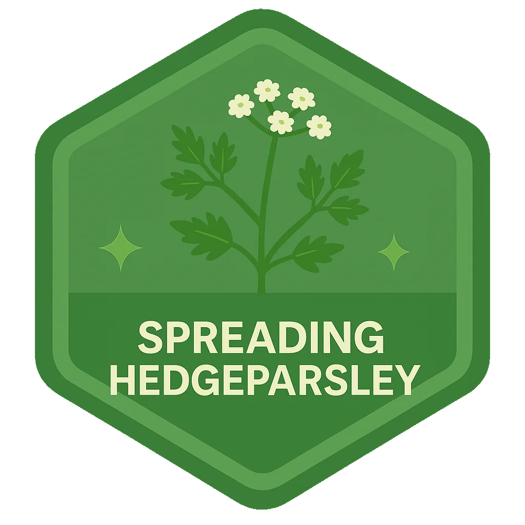 Spreading Hedgeparsley community badge art.