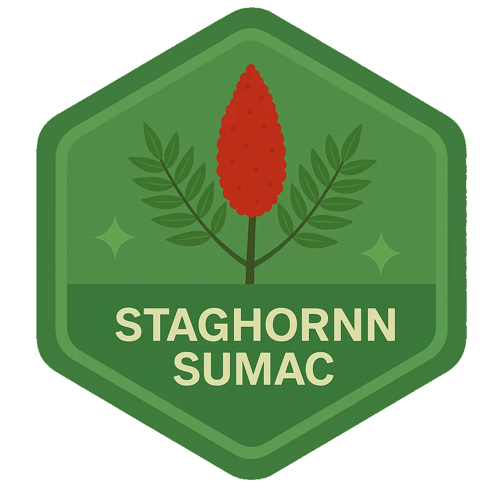 Staghorn Sumac community badge artwork.