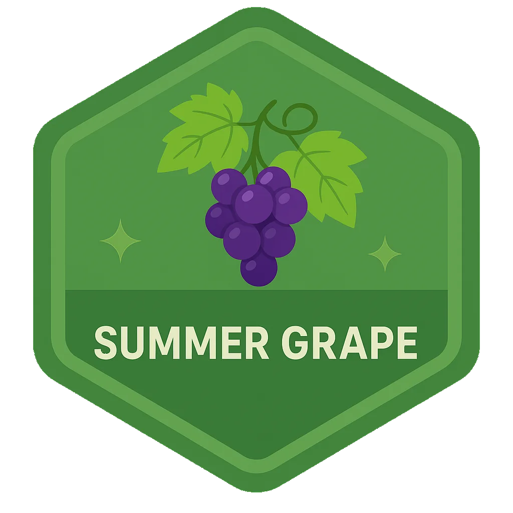Summer Grape badge art from the app.