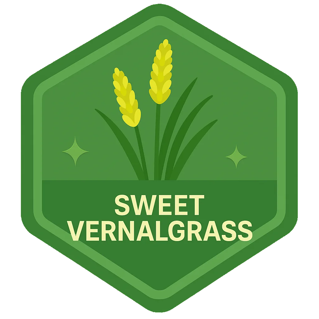 Sweet Vernalgrass community badge artwork.