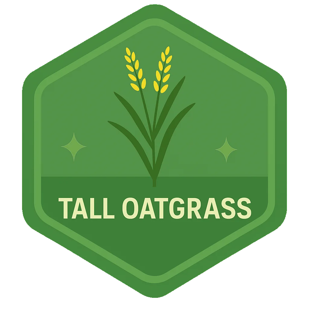Tall Oatgrass community badge artwork.