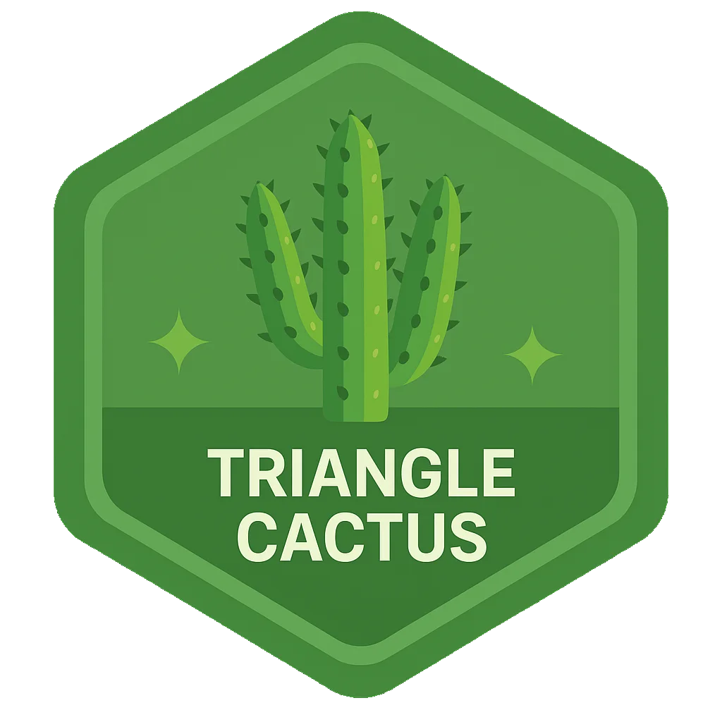 Triangle Cactus community badge artwork.
