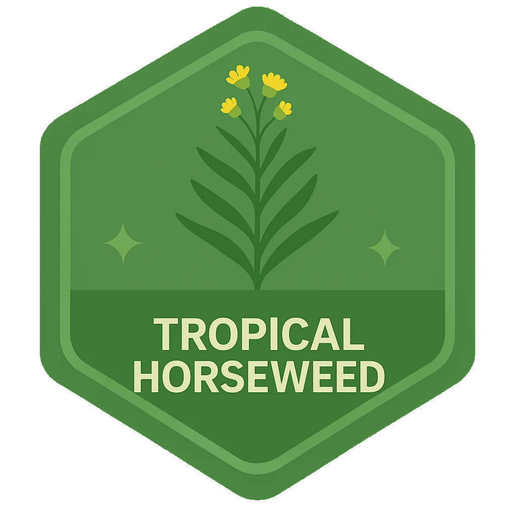 Tropical Horseweed community badge artwork.