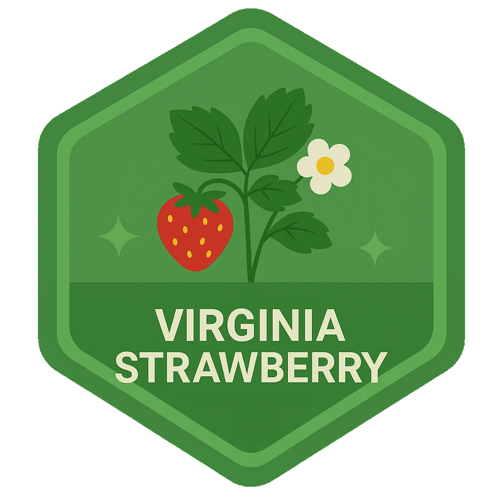 Virginia Strawberry community badge artwork.