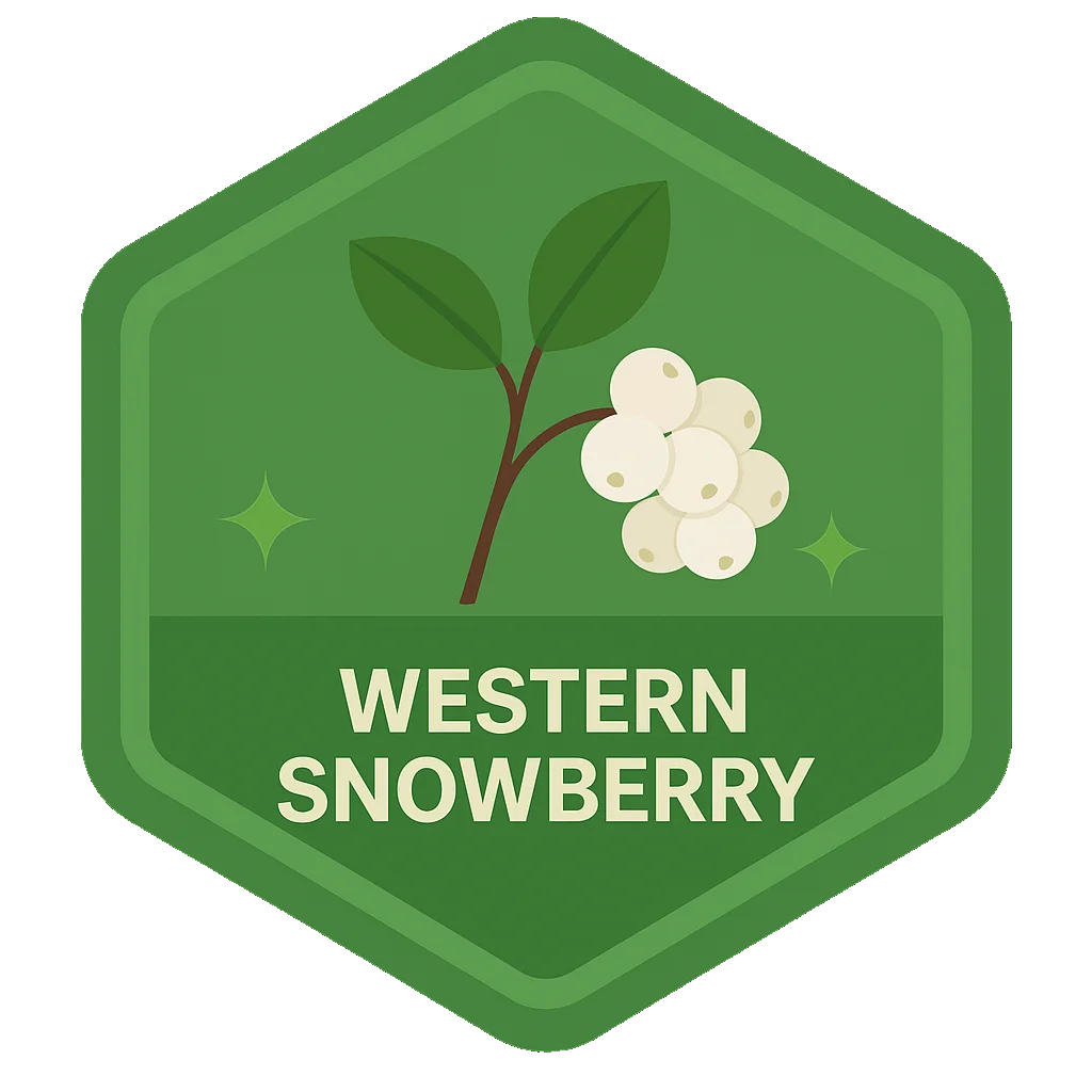 Western Snowberry community badge artwork.