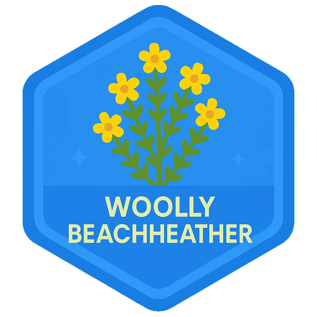 Woolly Beachheather community badge artwork.